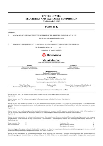 Thumbnail MicroVision 10-K Annual Report 2024