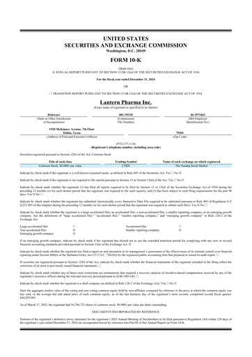 Thumbnail Lantern Pharma 10-K Annual Report 2024