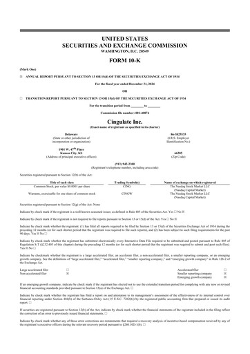 Miniature Cingulate 10-K Rapport annuel 2024