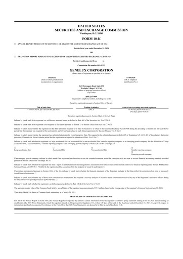 Vorschaubild Genelux 10-K Jahresbericht 2024