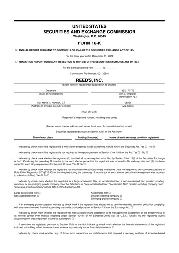 Miniature Reed's, Inc. 10-K Rapport annuel 2024