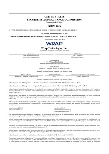 Thumbnail Wrap Technologies
 10-K Annual Report 2024