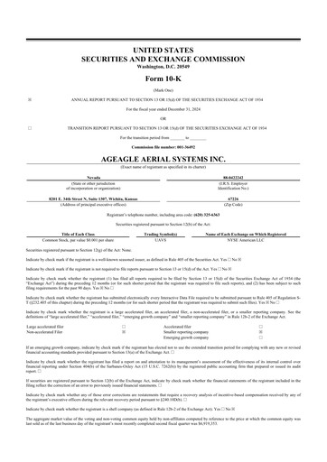 Thumbnail AgEagle Aerial Systems
 10-K Annual Report 2024