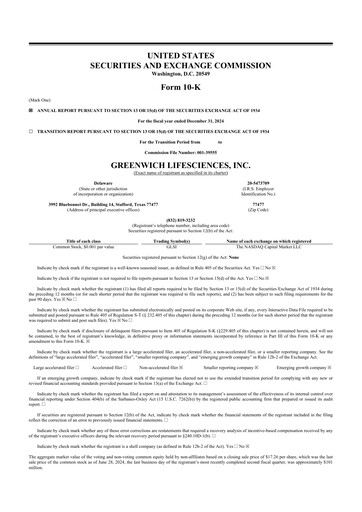 Thumbnail Greenwich LifeSciences 10-K Annual Report 2024