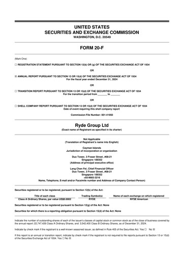 Thumbnail Ryde Group 20-F Annual Report 2024