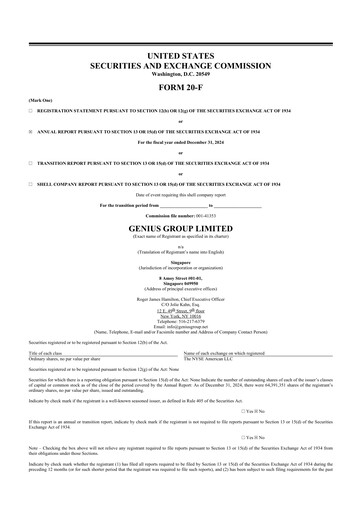 Thumbnail Genius Group 20-F Annual Report 2024