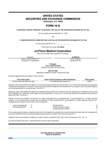 Miniature enVVeno Medical Corporation 10-Q Rapport trimestriel 2025 