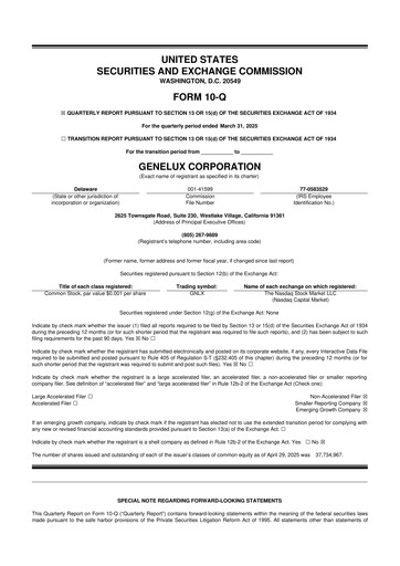 Thumbnail Genelux 10-Q Quarterly Report FY2025 