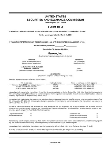 Thumbnail Harrow, Inc. 10-Q Quarterly Report FY2025 