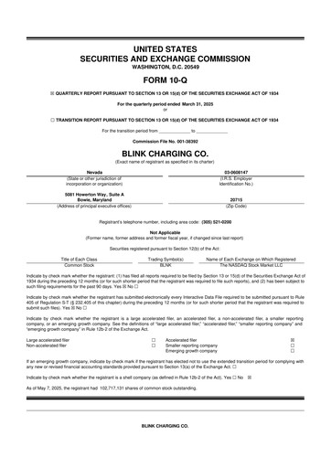 Thumbnail Blink Charging
 10-Q Quarterly Report FY2025 