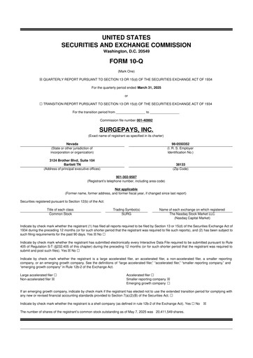 Vorschaubild SurgePays 10-Q Quartalsbericht 2025 