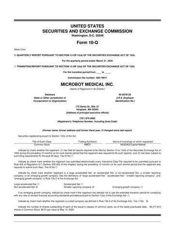 Thumbnail Microbot Medical
 10-Q Quarterly Report FY2025 