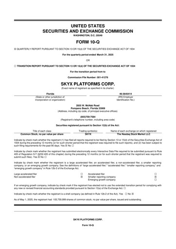 Thumbnail SKYX Platforms 10-Q Quarterly Report FY2025 