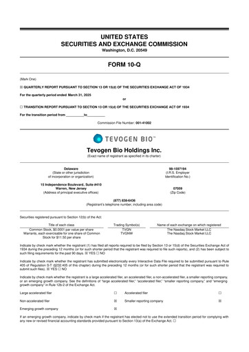 Thumbnail Tevogen Bio 10-Q Quarterly Report FY 
