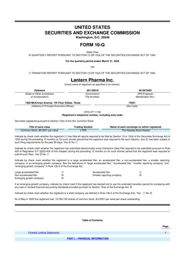 Miniature Lantern Pharma 10-Q Rapport trimestriel 2025 