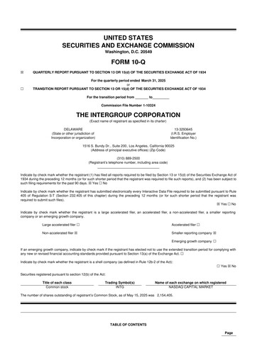 Thumbnail The InterGroup Corporation 10-Q Quarterly Report FY2025 