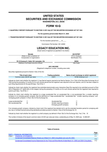 Miniature Legacy Education 10-Q Rapport trimestriel 2025 