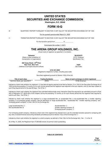 Thumbnail The Arena Group 10-Q Quarterly Report FY2025 
