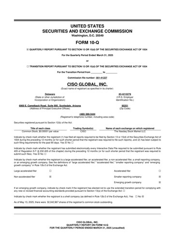 Thumbnail CISO Global 10-Q Quarterly Report FY2025 