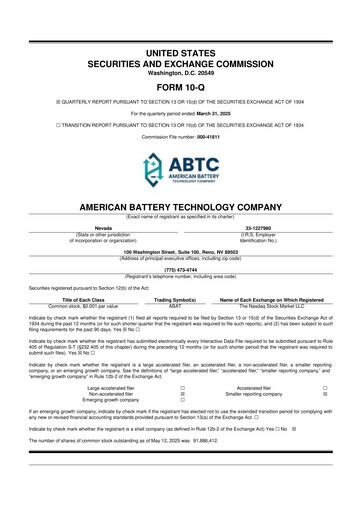 Thumbnail American Battery Technology Company 10-Q Quarterly Report FY2025 