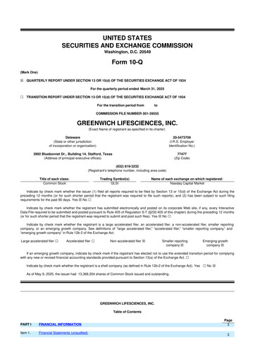 Thumbnail Greenwich LifeSciences 10-Q Quarterly Report FY2025 