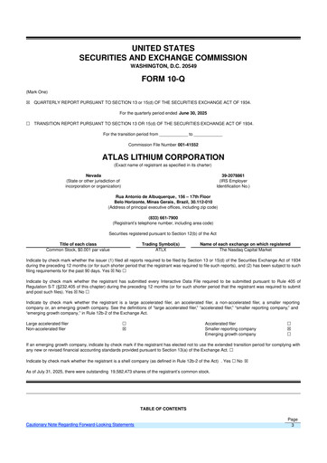 Thumbnail Atlas Lithium 10-Q Quarterly Report FY2025 