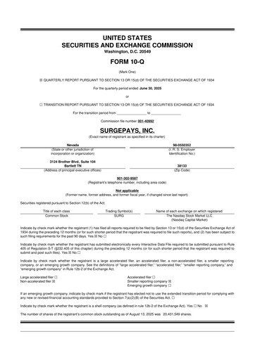 Vorschaubild SurgePays 10-Q Quartalsbericht 2025 