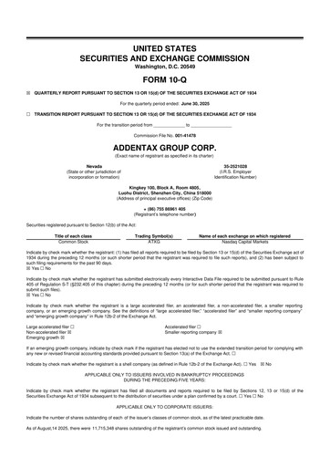 Vorschaubild Addentax Group 10-Q Quartalsbericht 2026 