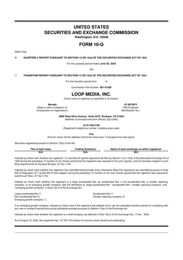Thumbnail Loop Media 10-Q Quarterly Report FY2025 