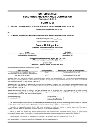 Vorschaubild Soluna Holdings 10-Q Quartalsbericht 2025 