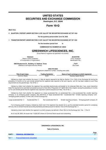 Thumbnail Greenwich LifeSciences 10-Q Quarterly Report FY2025 