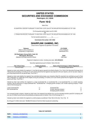 Vorschaubild Sharplink 10-Q Quartalsbericht 2025 