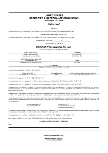 Miniature Freight Technologies, Inc. 10-Q Rapport trimestriel 2025 