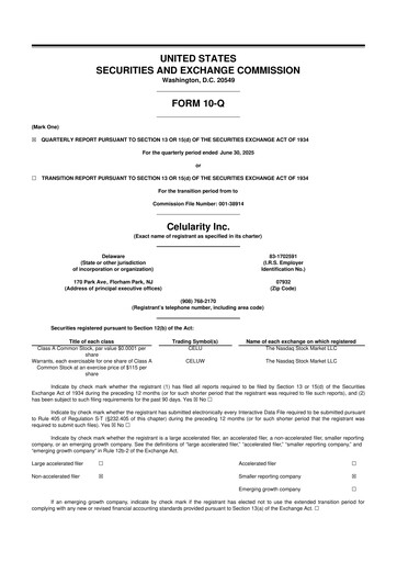 Miniature Celularity 10-Q Rapport trimestriel  