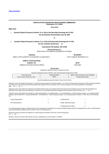 Miniature CPI Card Group 10-Q Rapport trimestriel 2026 