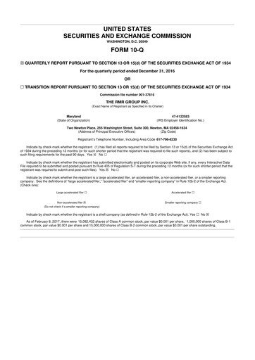 Thumbnail The RMR Group
 10-Q Quarterly Report FY2017 