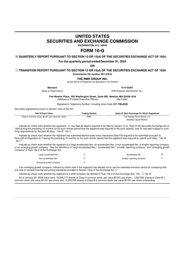 Thumbnail The RMR Group
 10-Q Quarterly Report FY2026 