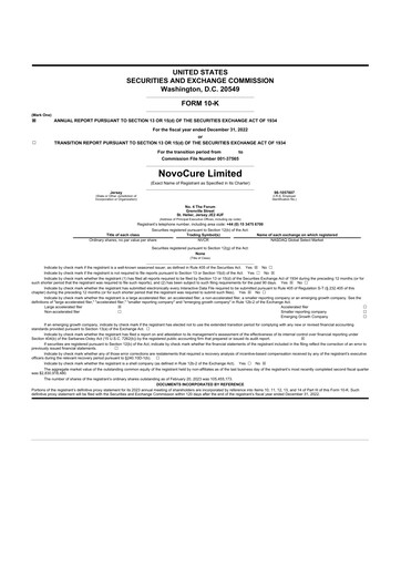 Thumbnail Novocure
 10-K Annual Report 2022