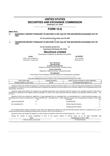 Thumbnail Novocure
 10-Q Quarterly Report FY2026 