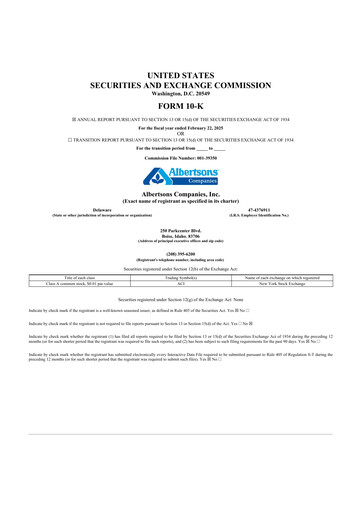 Thumbnail Albertsons 10-K Annual Report 2024