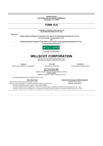 Thumbnail WillScot 10-K Annual Report 2017