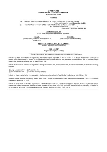 Vorschaubild Senseonics Holdings
 10-Q Quartalsbericht 2015 