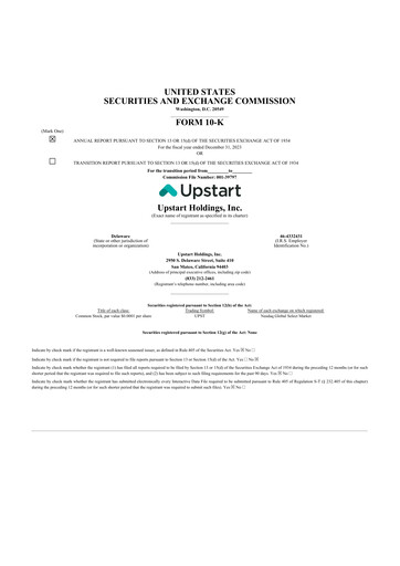 Thumbnail Upstart 10-K Annual Report 2023