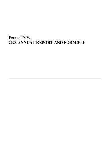 Thumbnail Ferrari 20-F Annual Report 2023