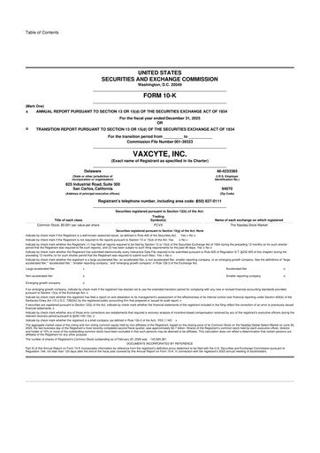 Vorschaubild Vaxcyte
 10-K Jahresbericht 2025