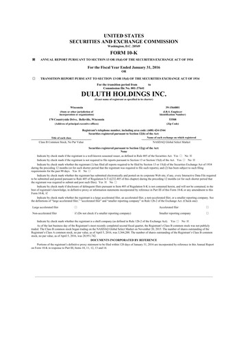 Thumbnail Duluth Holdings 10-K Annual Report 2015