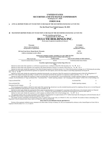 Thumbnail Duluth Holdings 10-K Annual Report 2021