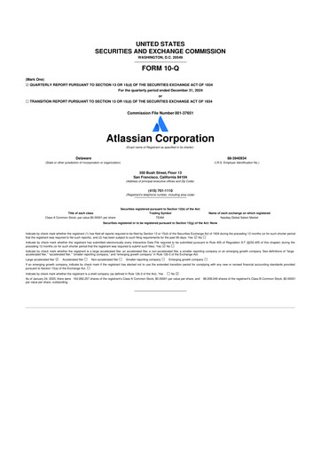 Thumbnail Atlassian 10-Q Quarterly Report FY2025 