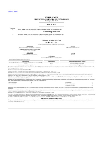 Vorschaubild BeOne Medicines 10-K Jahresbericht 2020