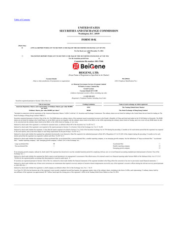 Vorschaubild BeOne Medicines 10-K Jahresbericht 2024